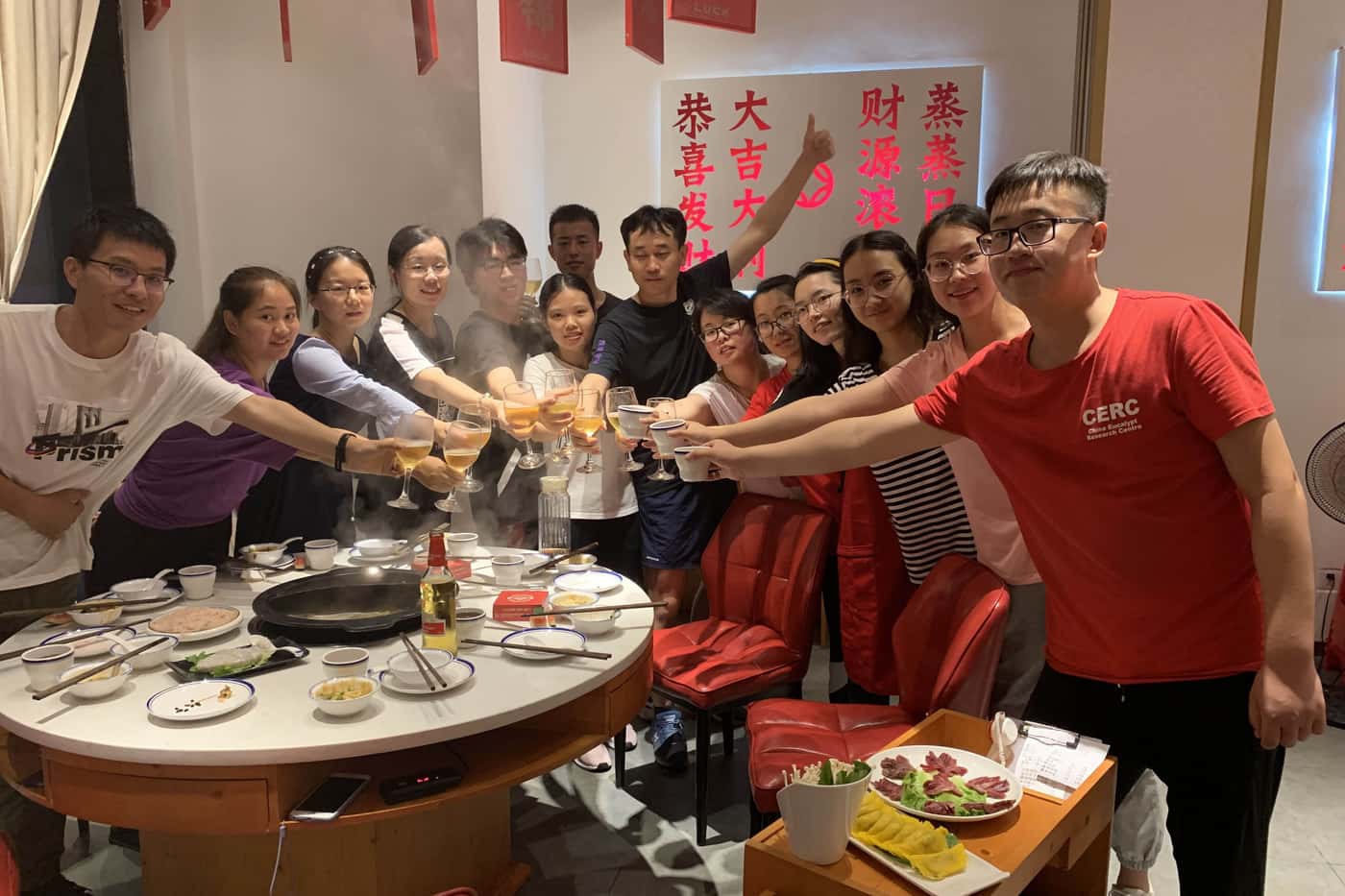 Students and staff of CERC and FABI celebrate the PhD defense of JieQiong Li