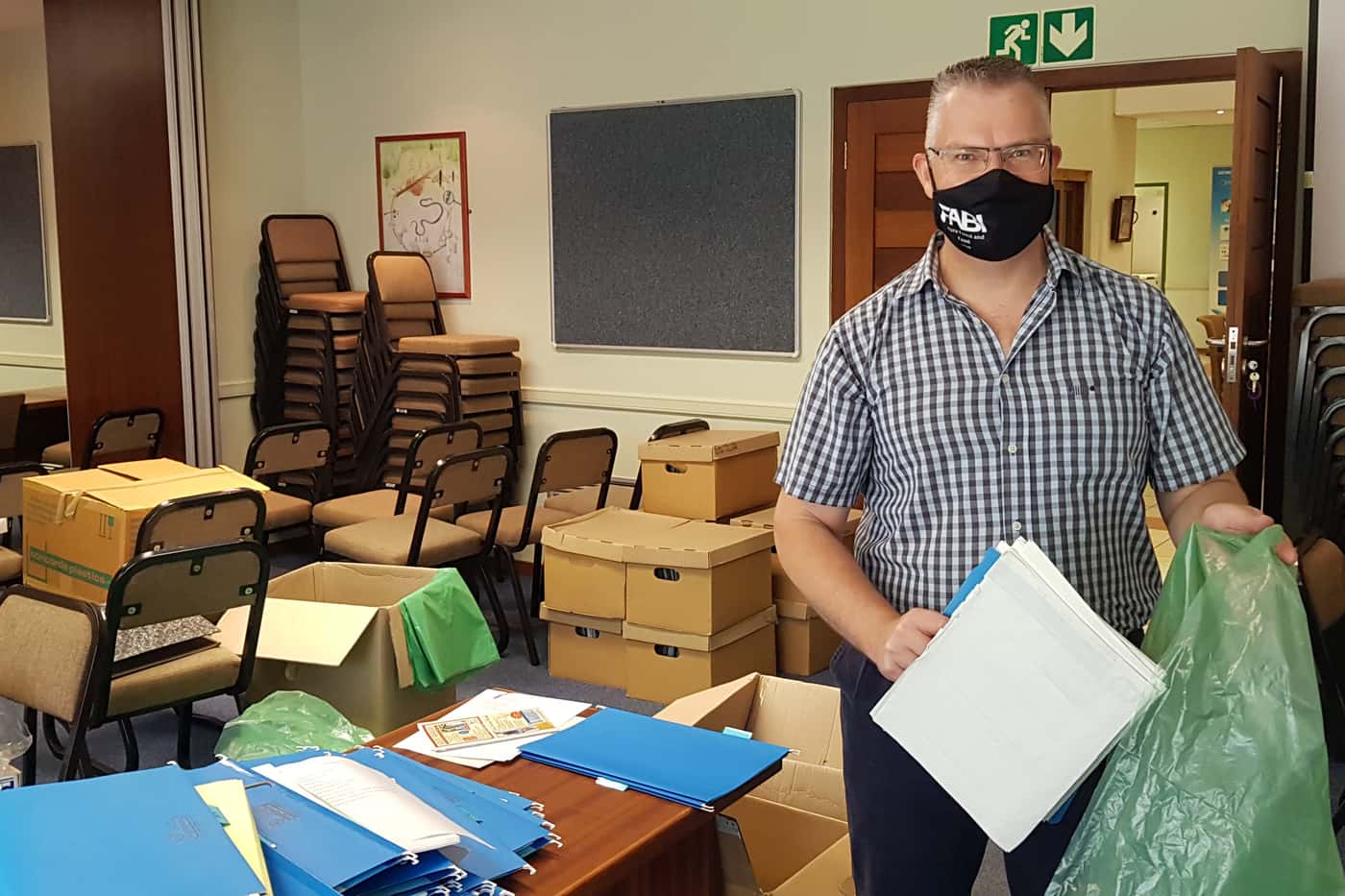 Mike Wingfield starts 2021 by clearing FABI of 30 years of his accumulated correspondence