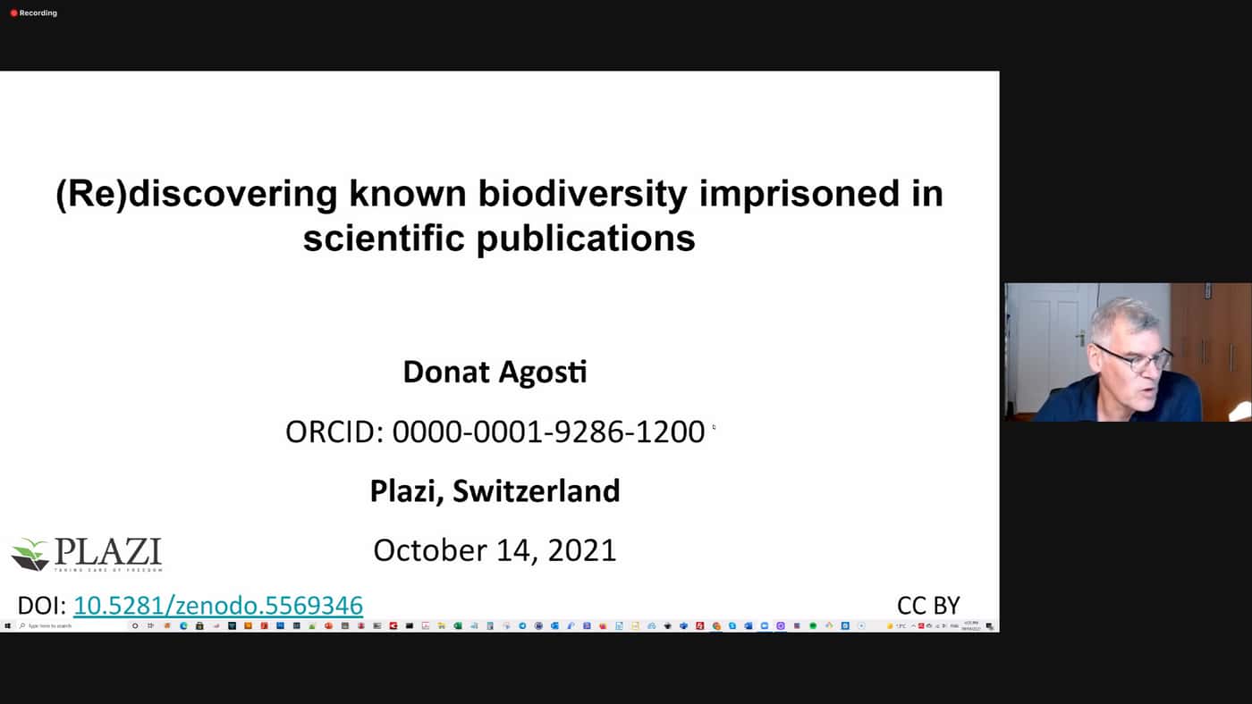 Liberating taxonomic data from literature under the spotlight SASSB Seminar