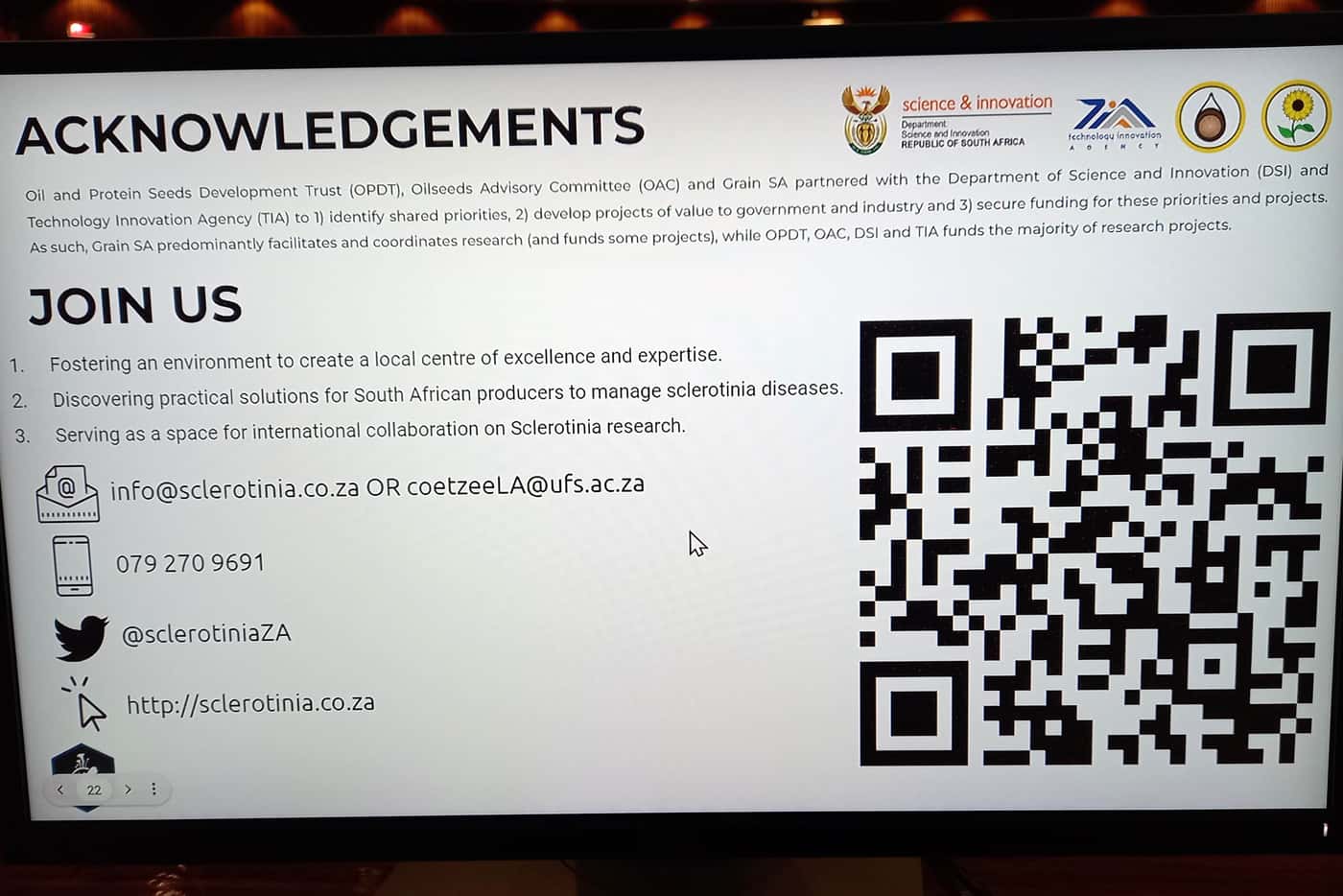 FABI joining the discussion on Rhizobium and <i>Sclerotinia</i> in South African agriculture