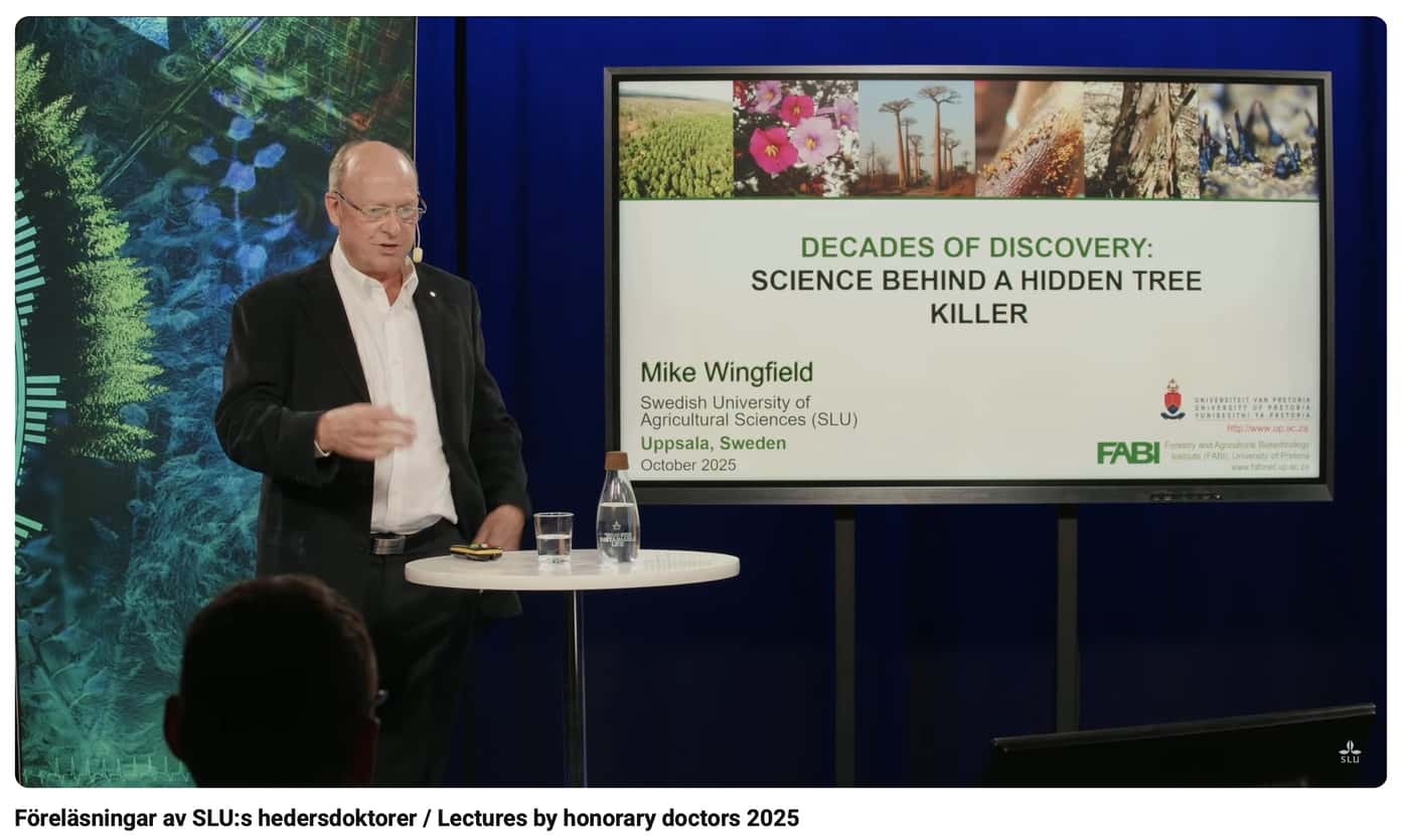 Prof. Mike Wingfield awarded an Honorary Doctorate by the Swedish University of Agricultural Science
