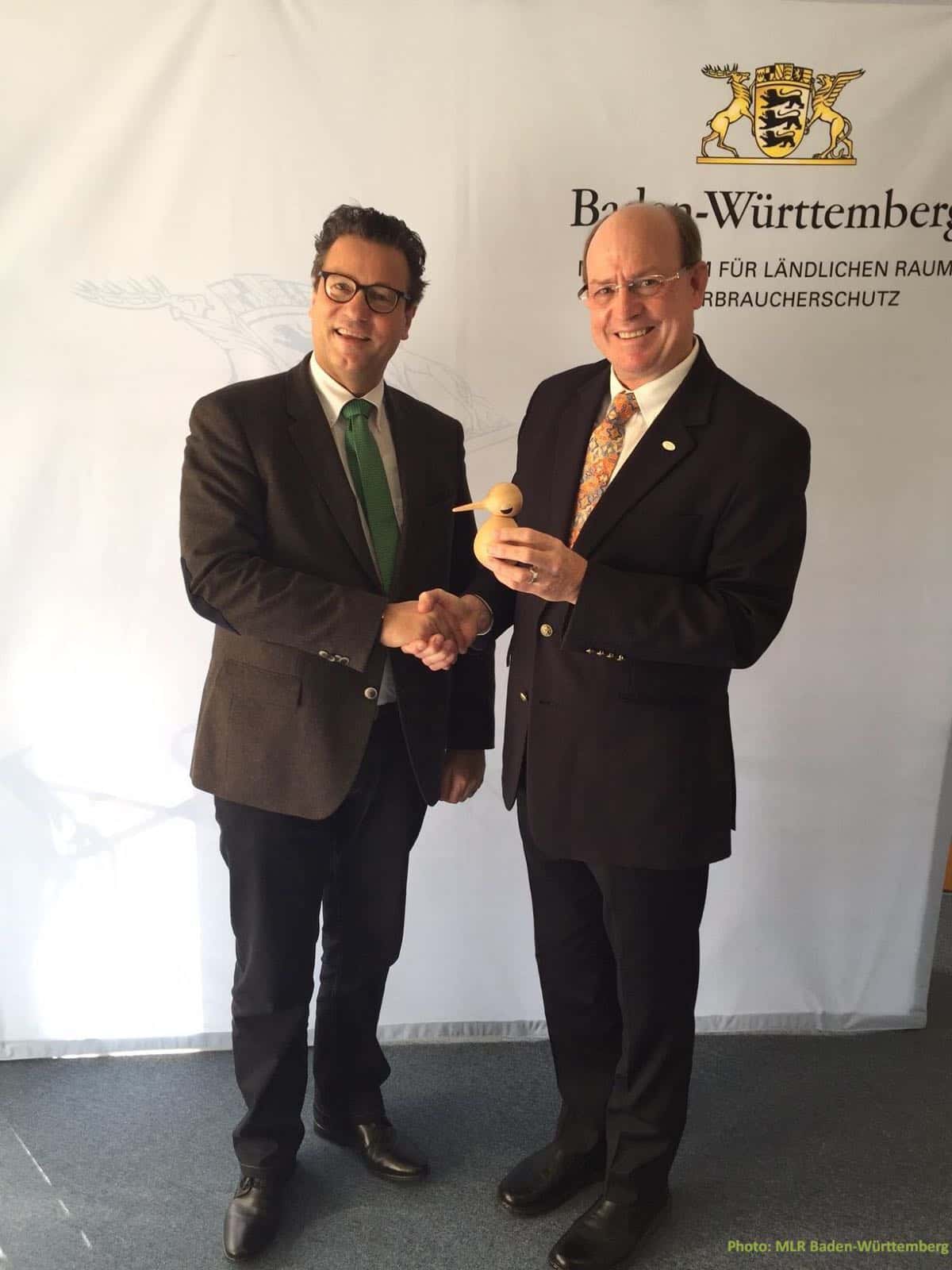 FABI Director meets Minister of Forestry in Baden-Württemberg (Germany) and sees ash die-back