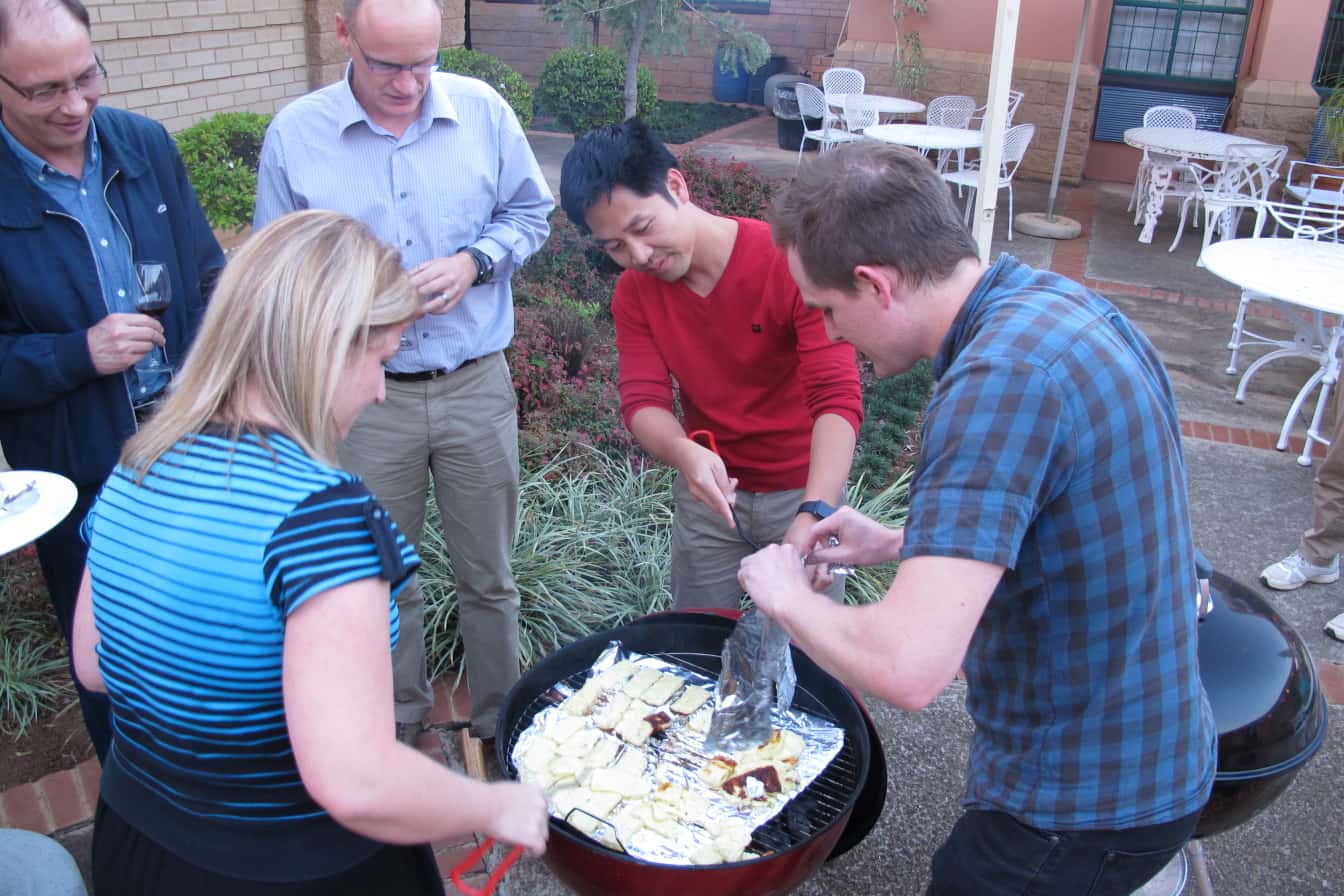 FABIans host farewell braai for Drs Stuart Fraser and Birhan Abate
