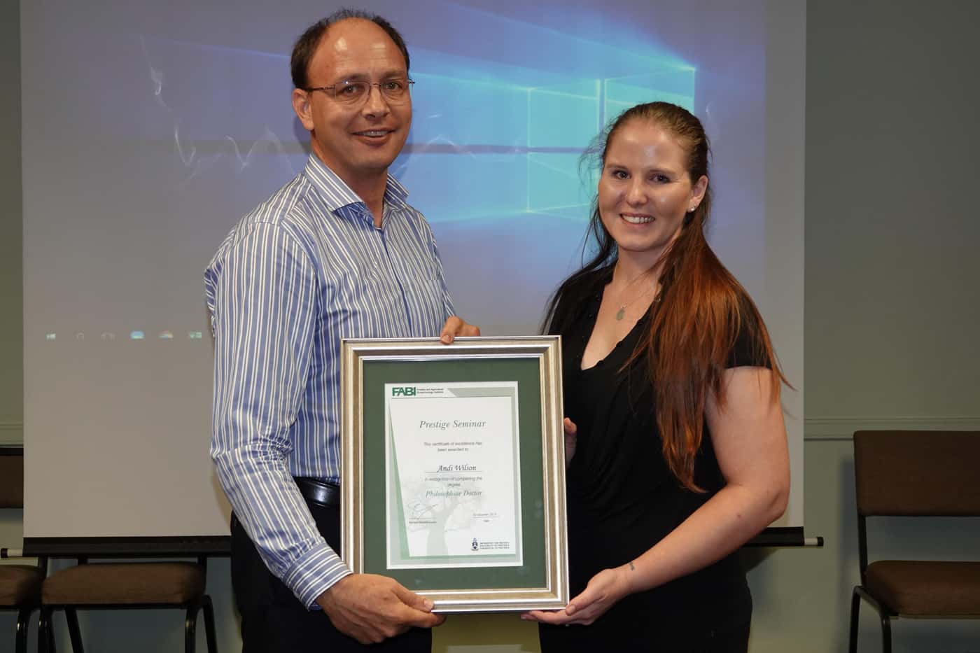 Fifteen FABI PhDs for the year as Andi Wilson completes her PhD