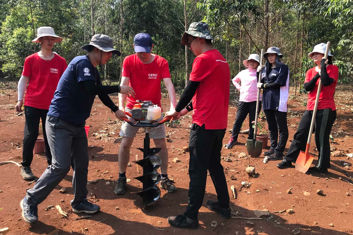 CERC-FABI Tree Protection Team plant trees for research
