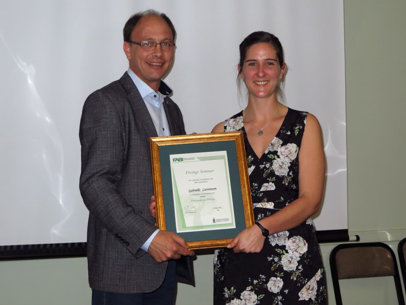 Ten out of ten for FABI as Gaby Carstensen successfully defends her PhD thesis