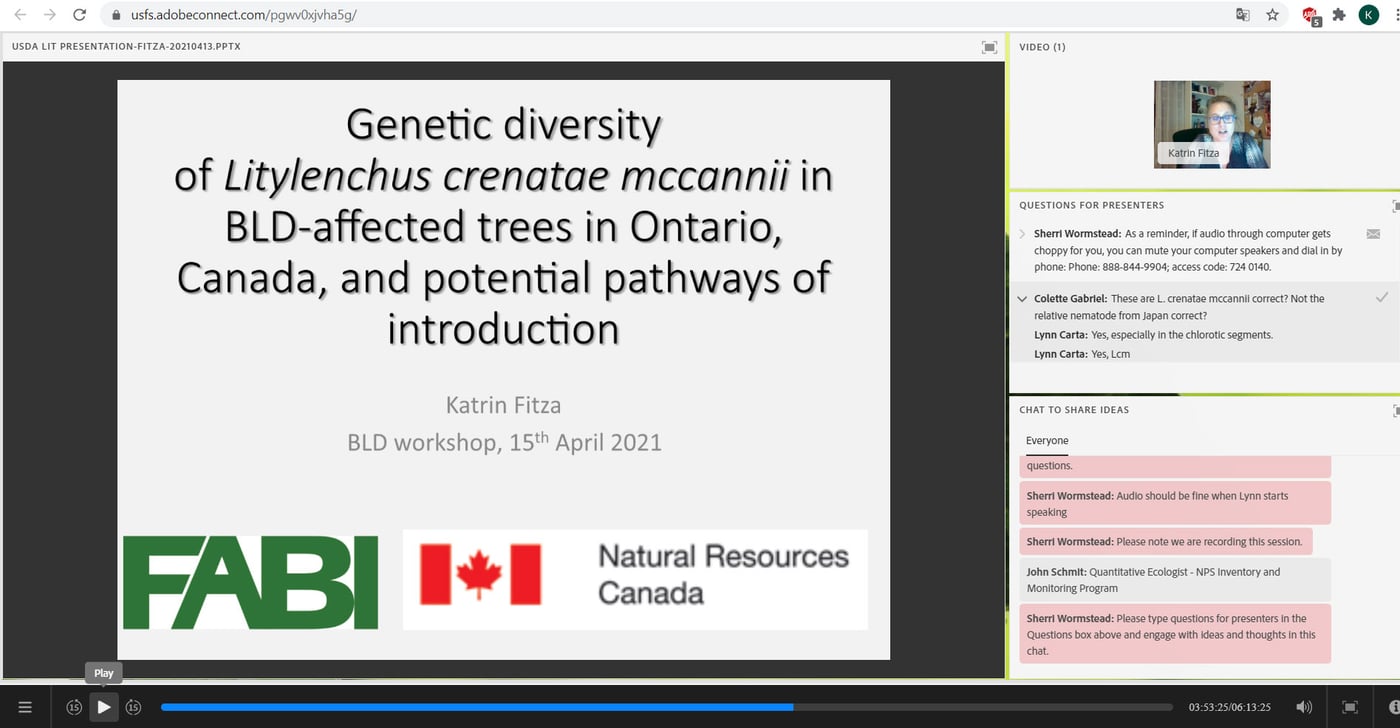 Contributing to the USDA Beech Leaf Disease Workshop