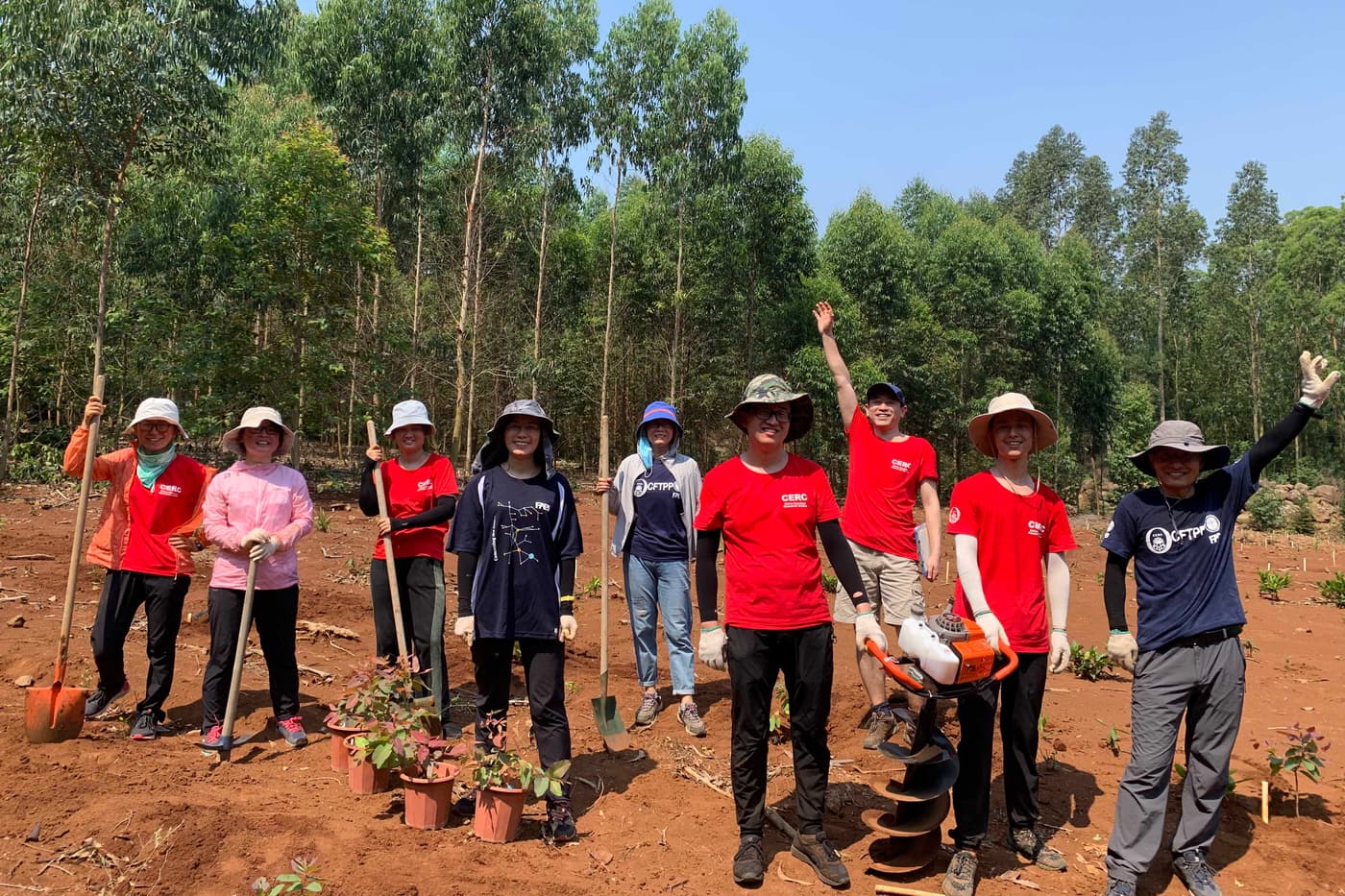 CERC-FABI Tree Protection Team plant trees for research